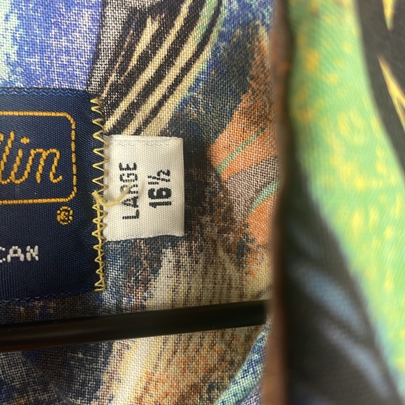 PANHANDLE SLIM Men's Vintage Button Down Short Sleeve Gecko Shirt size L/16.5 - Picture 6 of 6